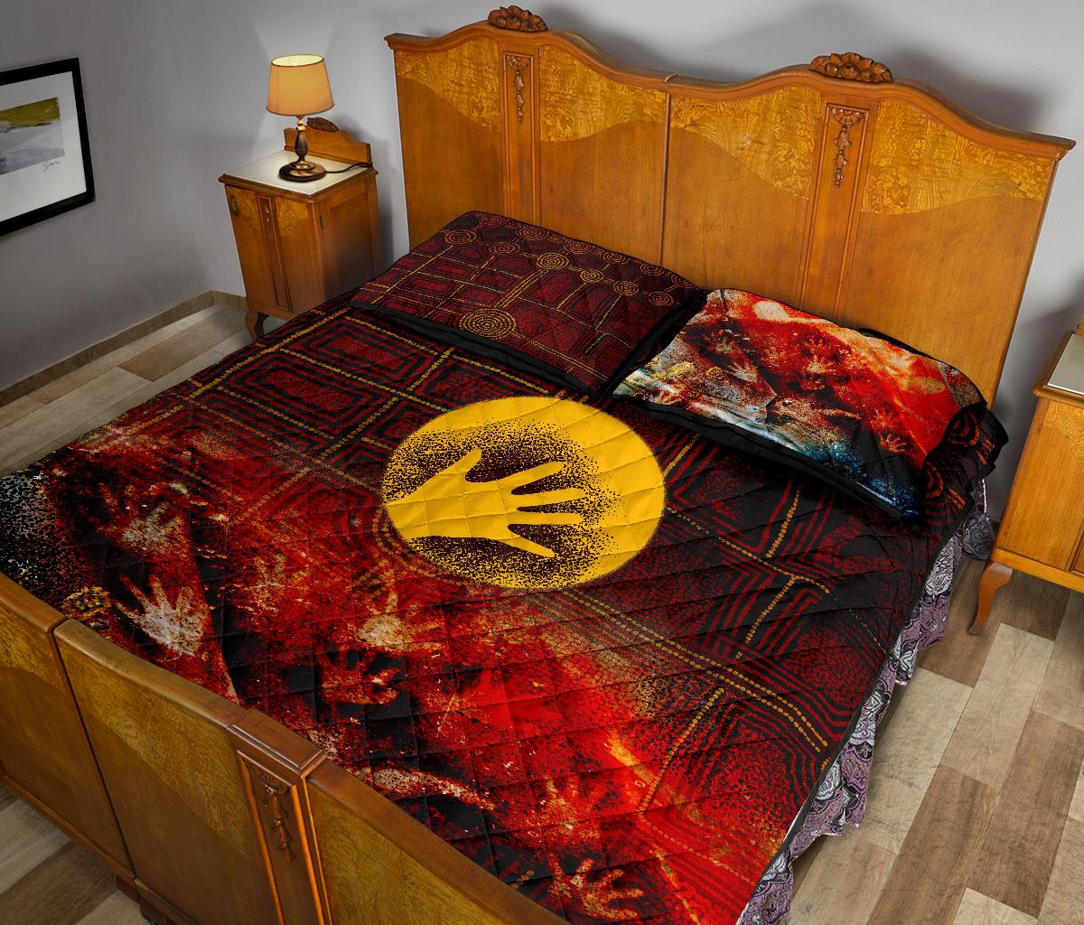 aboriginal-quilt-bed-set-indigenous-flag-hand-art