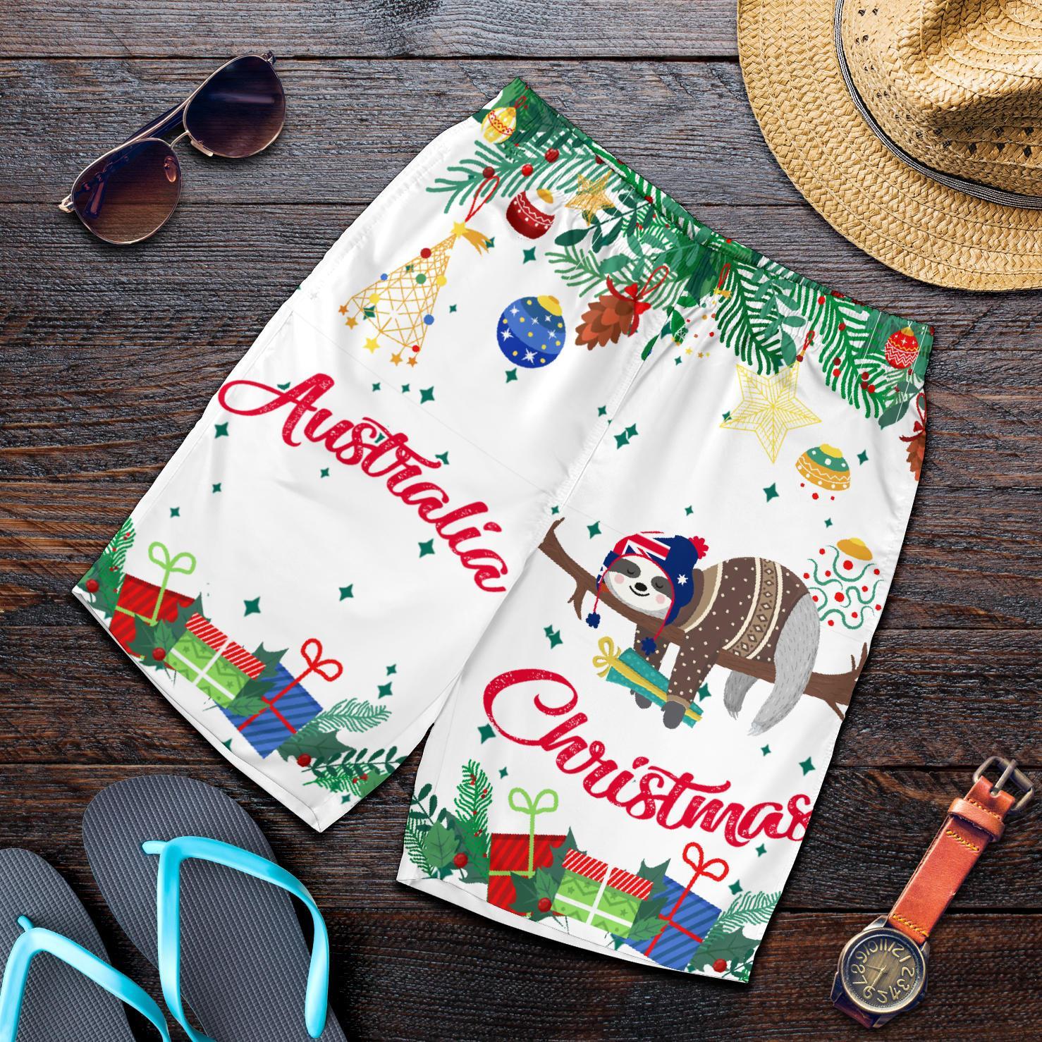 christmas-mens-shorts-white-merry-christmas