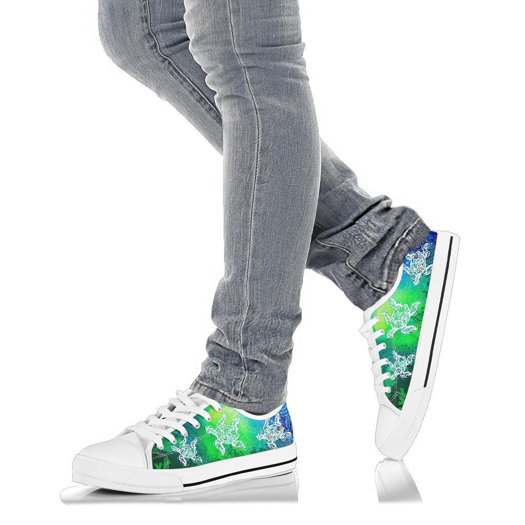 aboriginal-low-top-shoe-indigenous-turtle-ocean-dot-painting-art