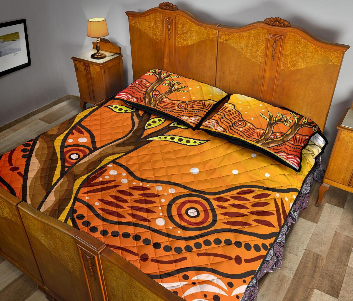 aboriginal-quilt-bed-set-tree-on-the-hill