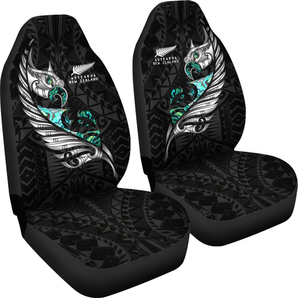 new-zealand-car-seat-cover-manaia-paua-fern-wing-white