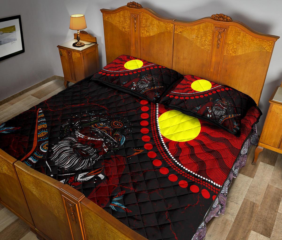 aboriginal-quilt-bed-set-indigenous-people-and-sun