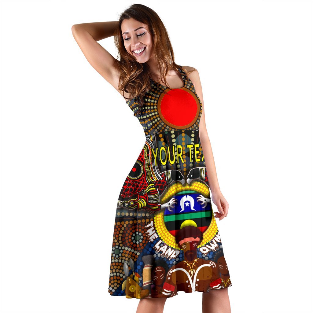 (Custom Text) The Land Owns Us Women's Dress - Vibe Hoodie