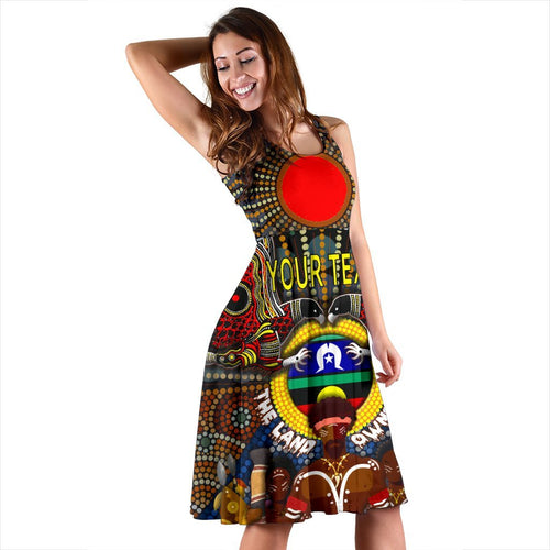 (Custom Text) The Land Owns Us Women's Dress - Vibe Hoodie