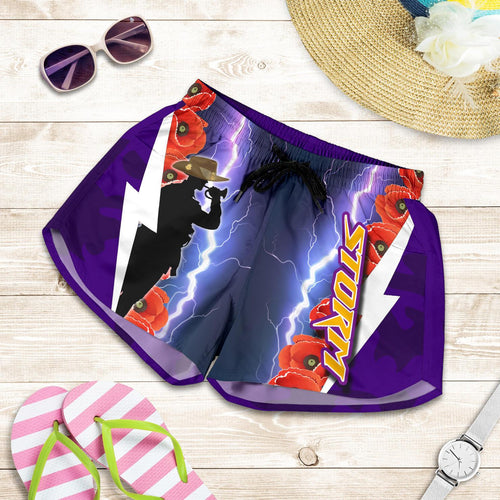 Melbourne All Over Print Women's Shorts Storm Anzacday - Vibe Hoodie
