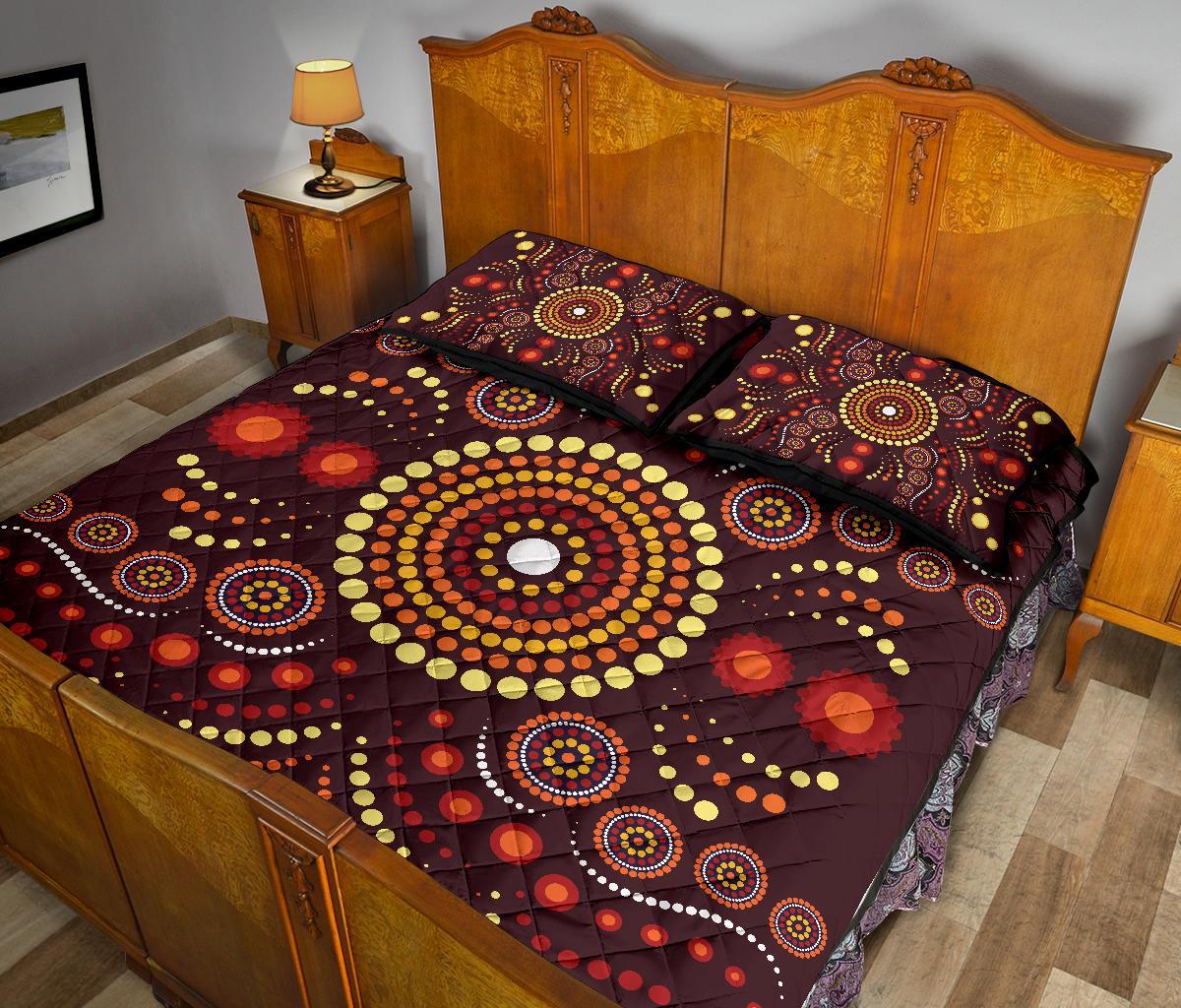 aboriginal-quilt-bed-set-indegenous-dot-painting-art