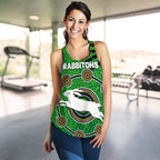 Naidoc Rabbitohs Women Racerback Tank Aboriginal Vibes No.1 - Vibe Hoodie