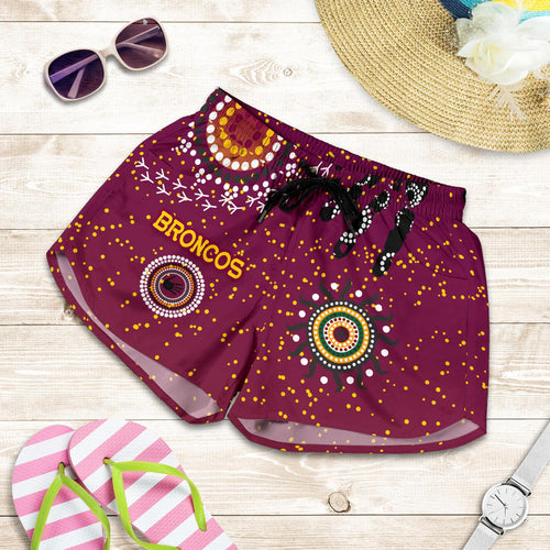 Brisbane Broncos Women Shorts Indigenous Country Style - Vibe Hoodie
