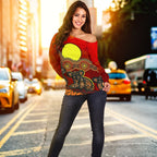 Aboriginal Off Shoulder Sweater - Australian Indigenous Koala - Vibe Hoodie