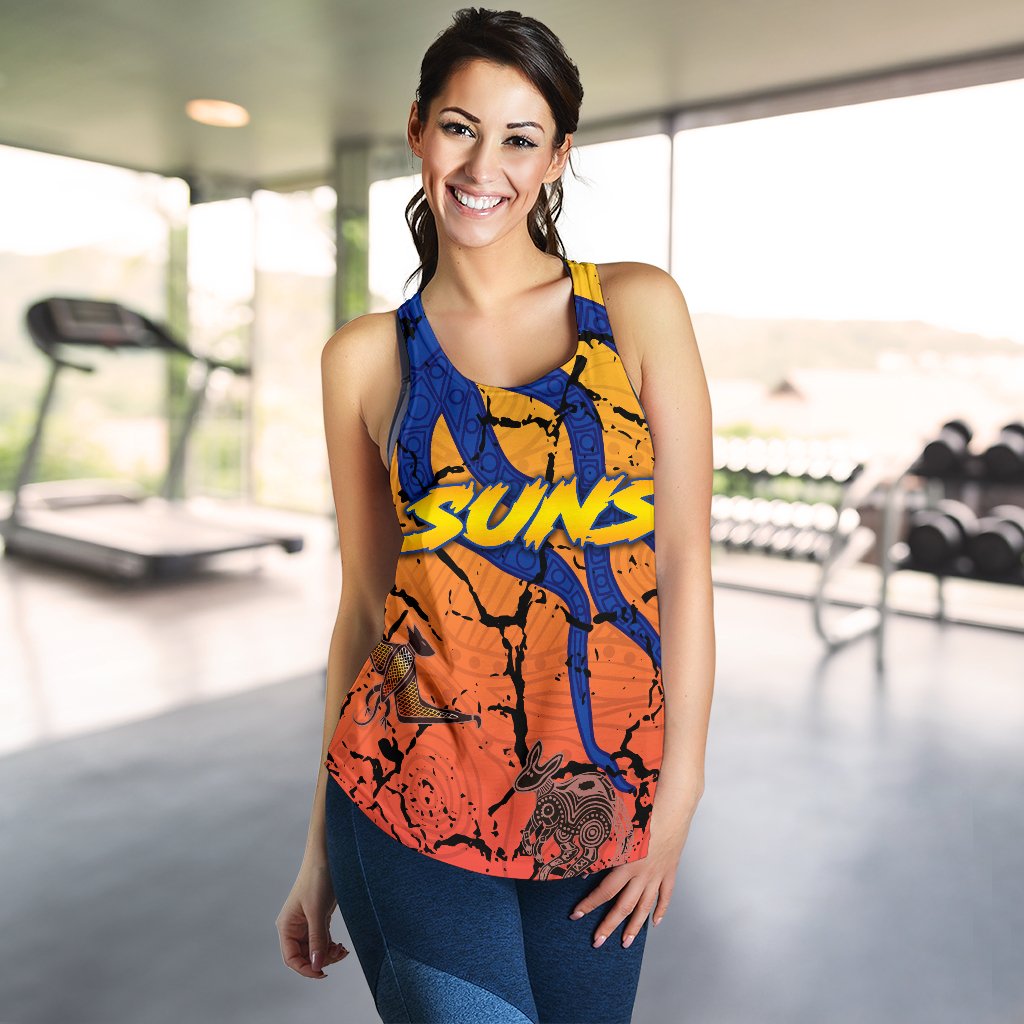 Gold Coast Zip Women Racerback Tank Suns Origin Indigenous - Vibe Hoodie