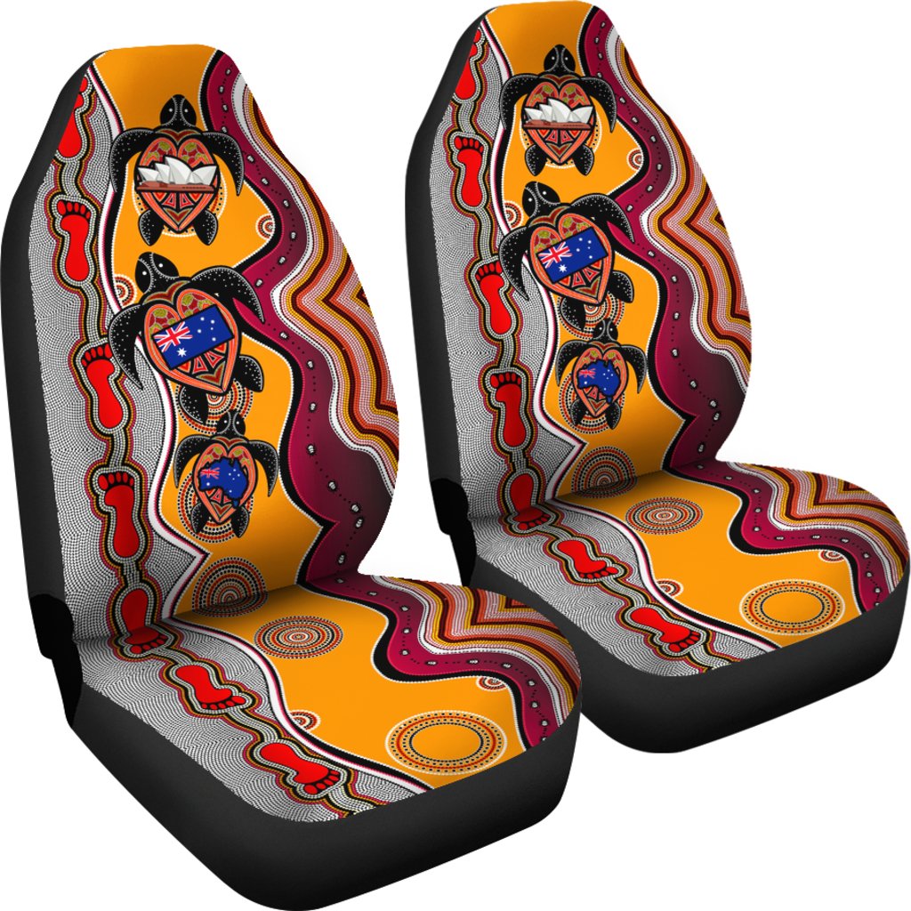 aboriginal-car-seat-covers-turtle-aus-flag-sydney-opera-dot-painting-footprint