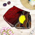 Aboriginal Women Shorts - Aboriginal Flag Lizard Dot Painting Style - Vibe Hoodie