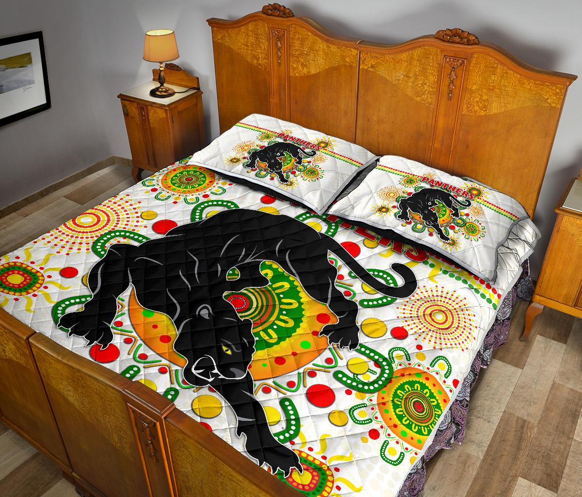penrith-quilt-bed-set-indigenous-panthers-white