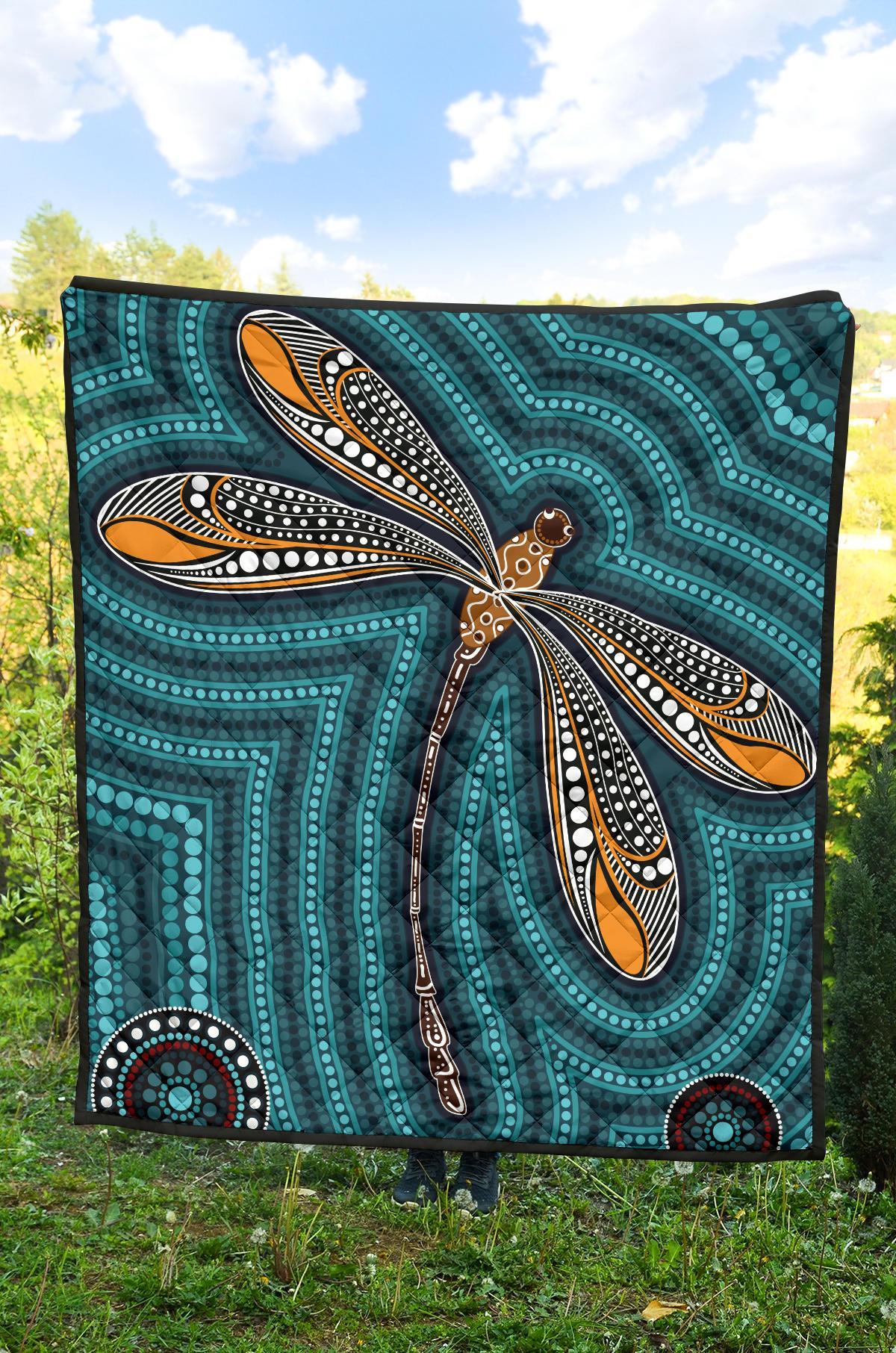 aboriginal-premium-quilt-indigenous-dragonfly