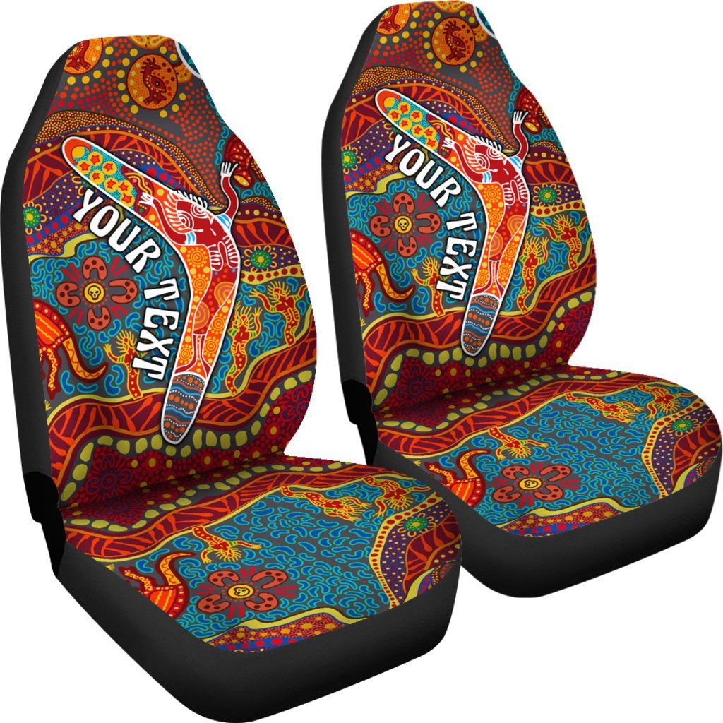 aboriginal-personalised-car-seat-covers-indigenous-boomerang