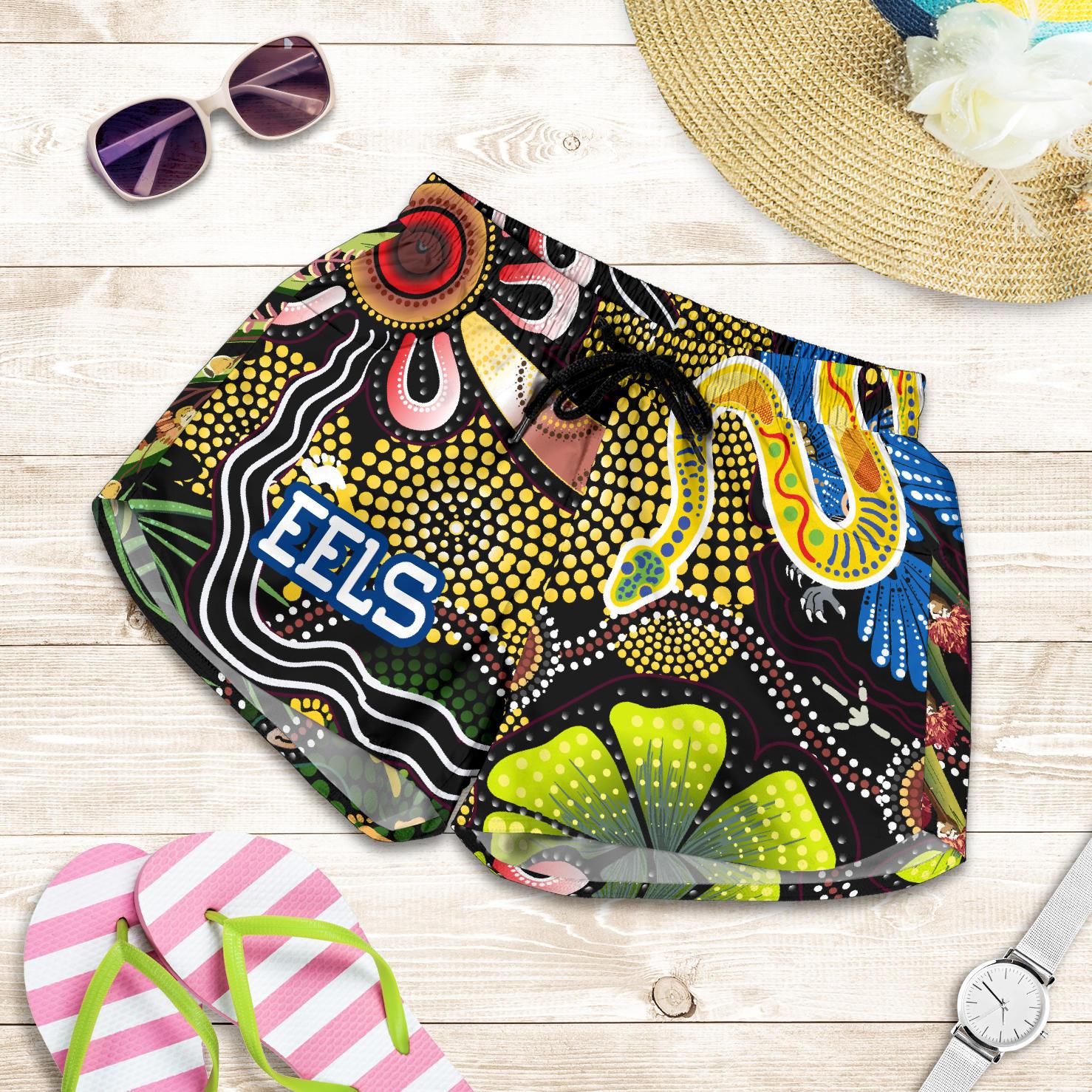 Parramatta Eels Women Shorts Aboriginal Ethnic Style - Vibe Hoodie
