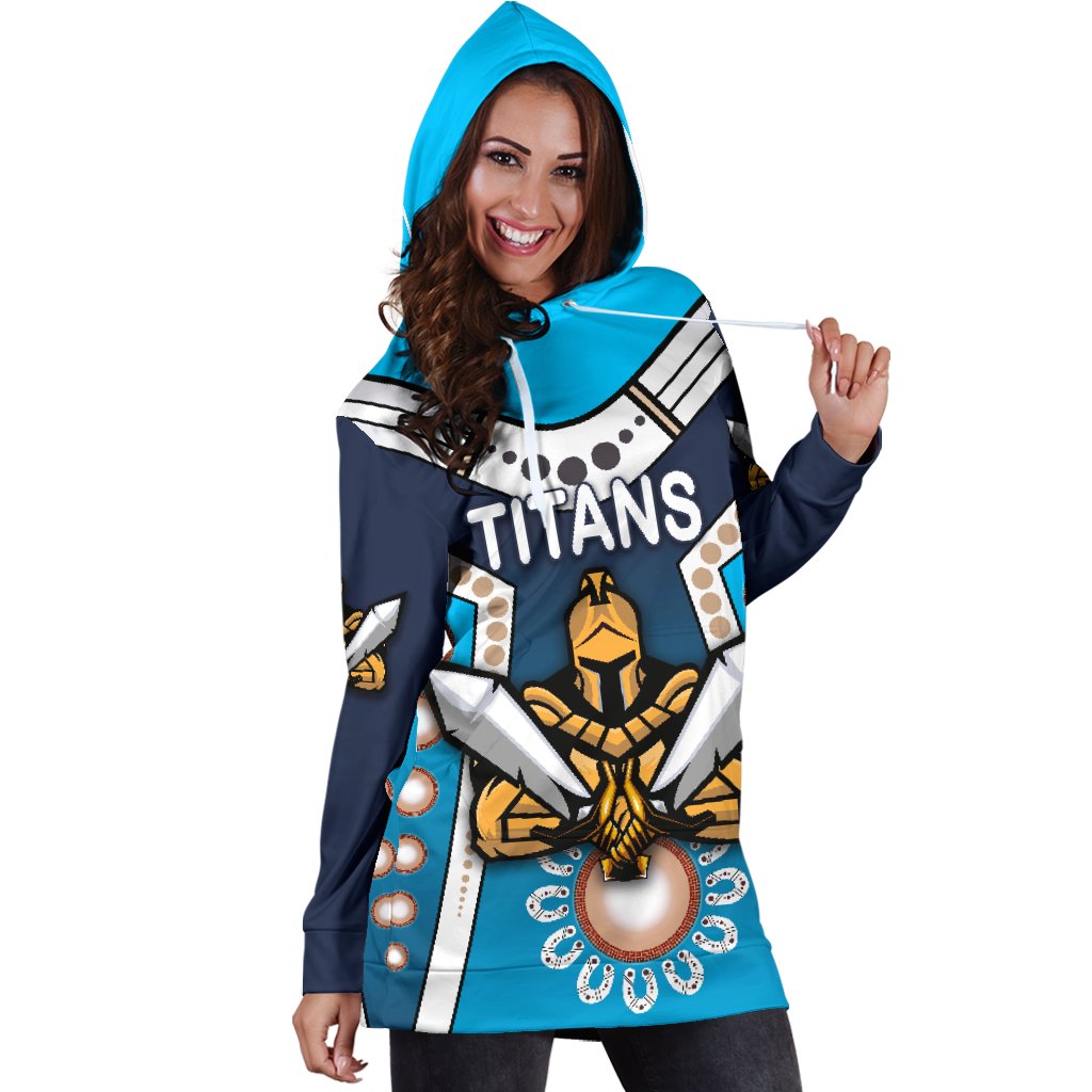 gold-coast-womens-hoodie-dress-titans-gladiator-simple-indigenous