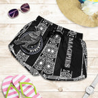 Magpies All Over Print Women's Shorts Aboriginal - Vibe Hoodie