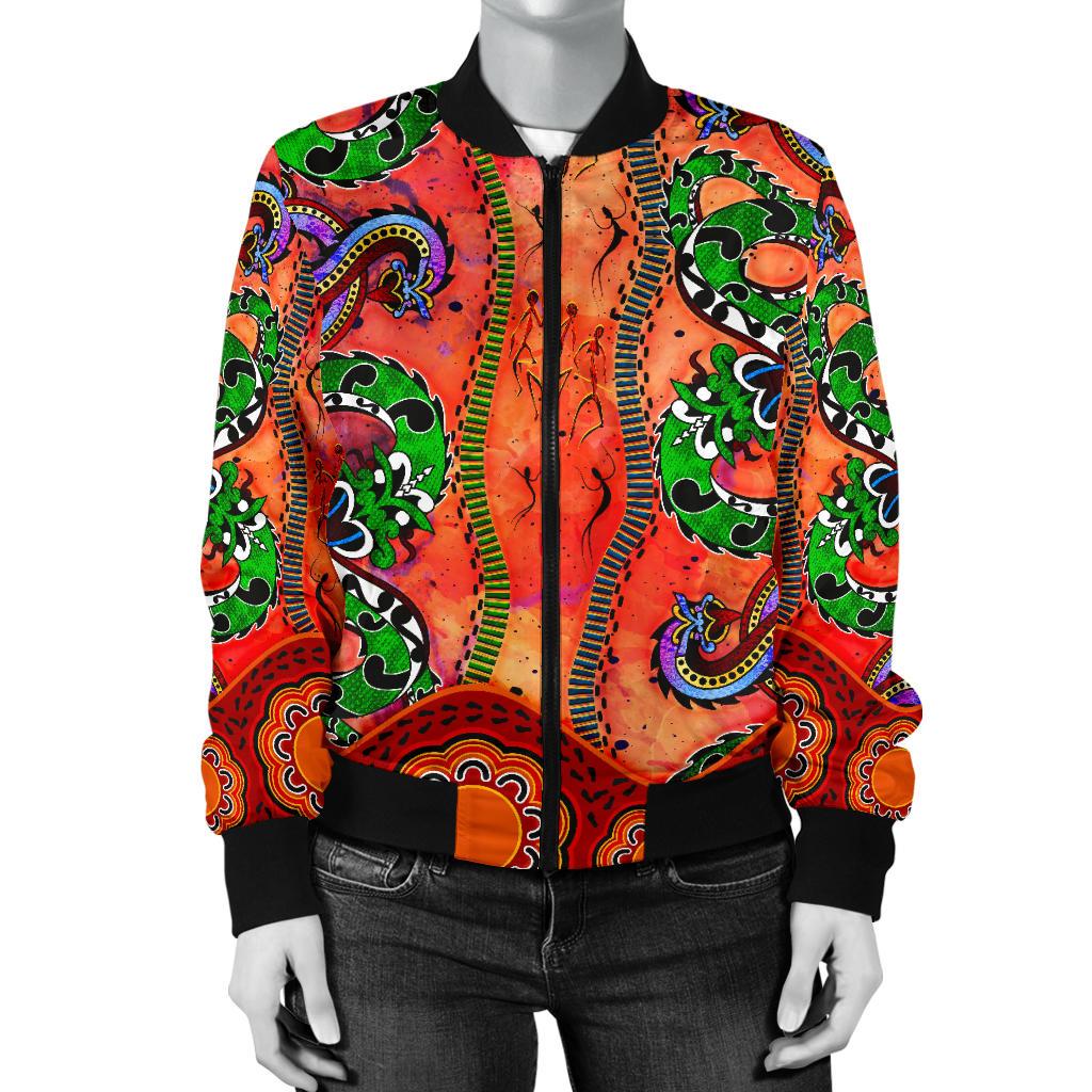 aboriginal-womens-bomber-jacket-aussie-indigenous-patterns-orange
