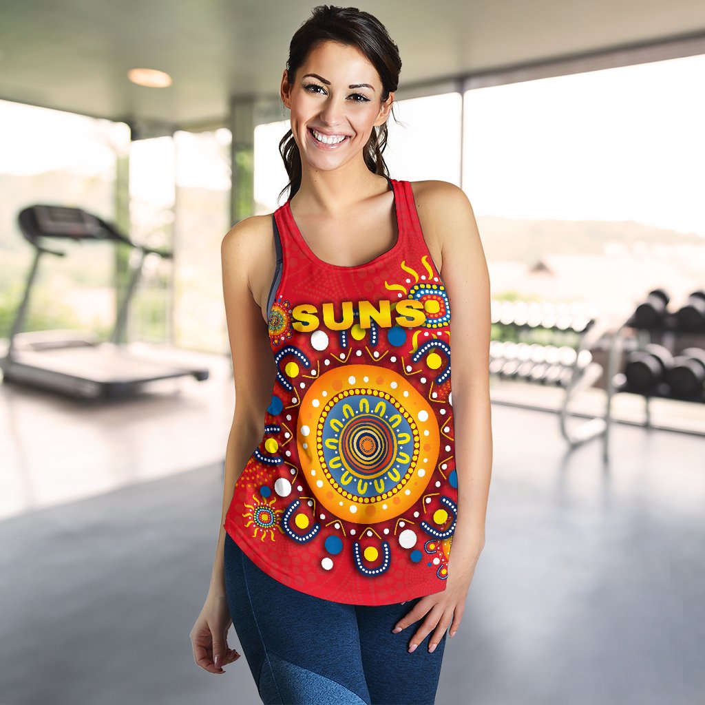 Gold Coast Women Racerback Tank Suns Indigenous - Vibe Hoodie