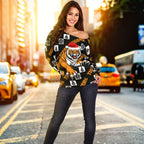Wests Christmas Women's Off Shoulder Sweater Tigers Fancy - Vibe Hoodie