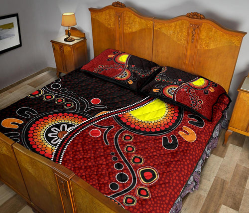 aboriginal-quilt-bed-set-australia-flag-dot-painting-art