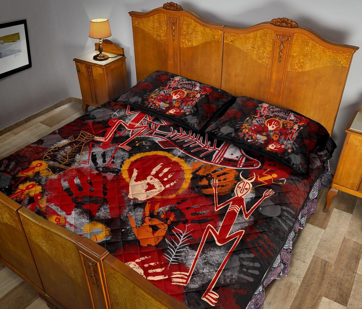 custom-aboriginal-quilt-bed-set-indigenous-fish-hand-art