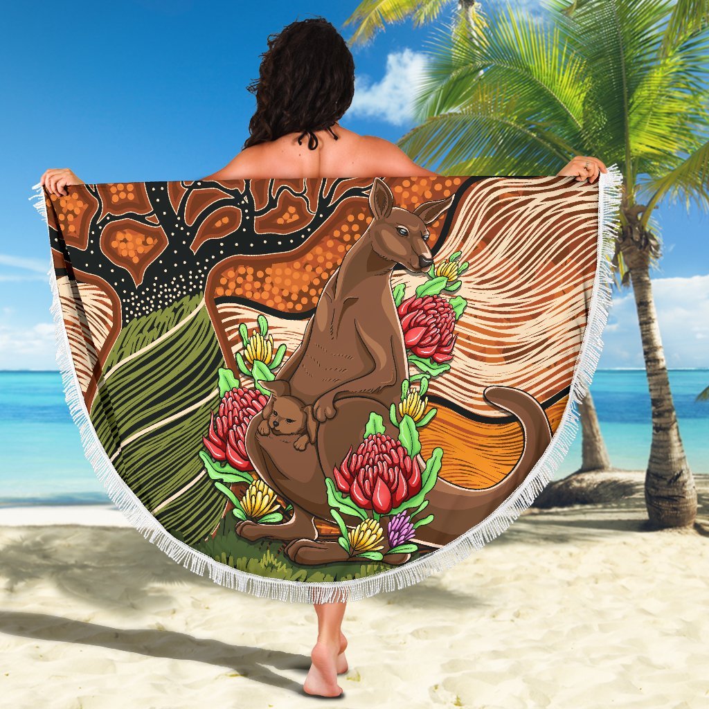 aboriginal-beach-blanket-kangaroo-with-indigenous-tree