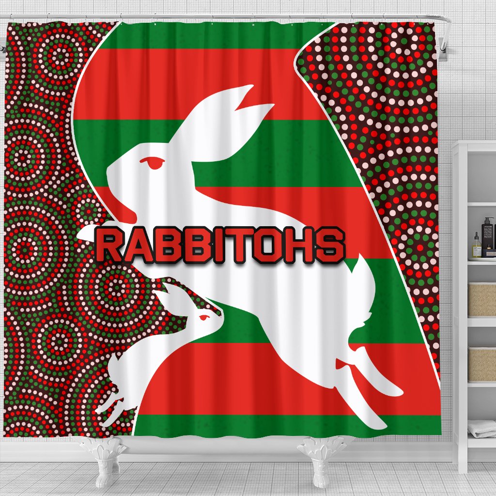 rabbitohs-shower-curtain