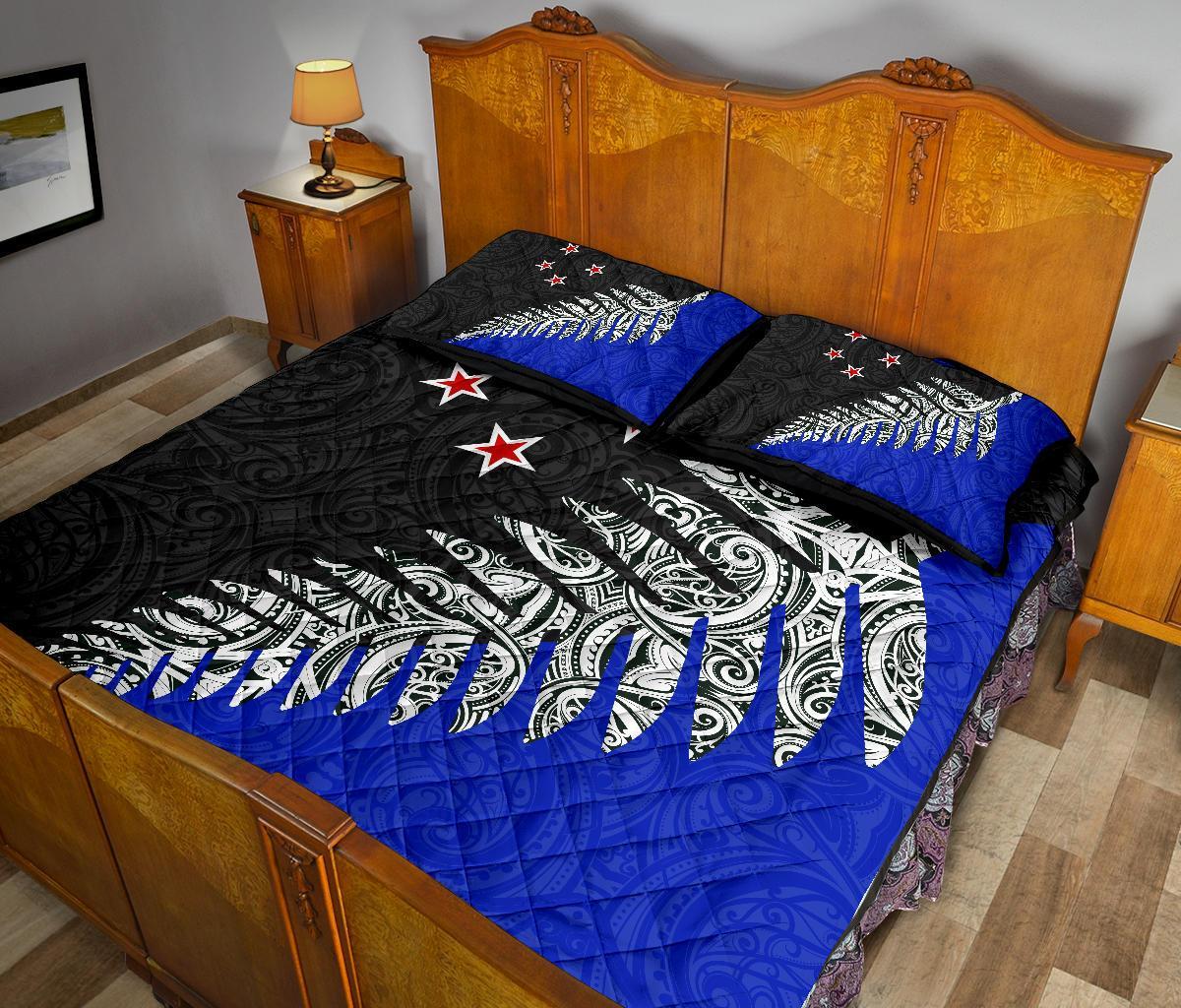 quilt-bed-set-nz-new-zealand-silver-fern-blue