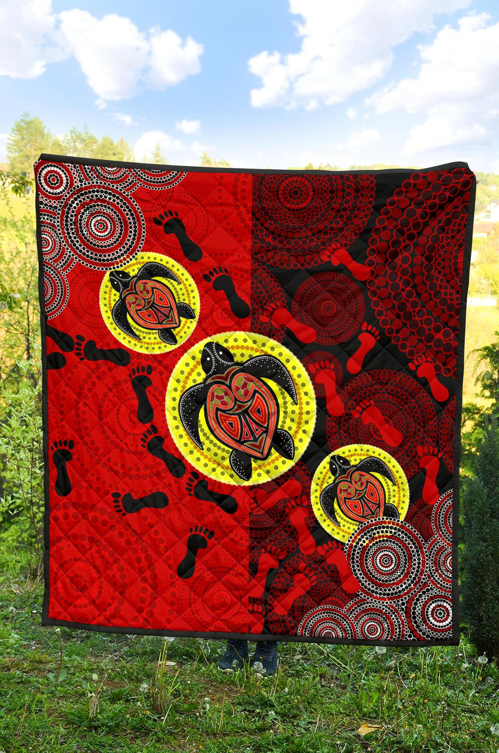 premium-quilt-aboriginal-dot-painting-quilt-turtle