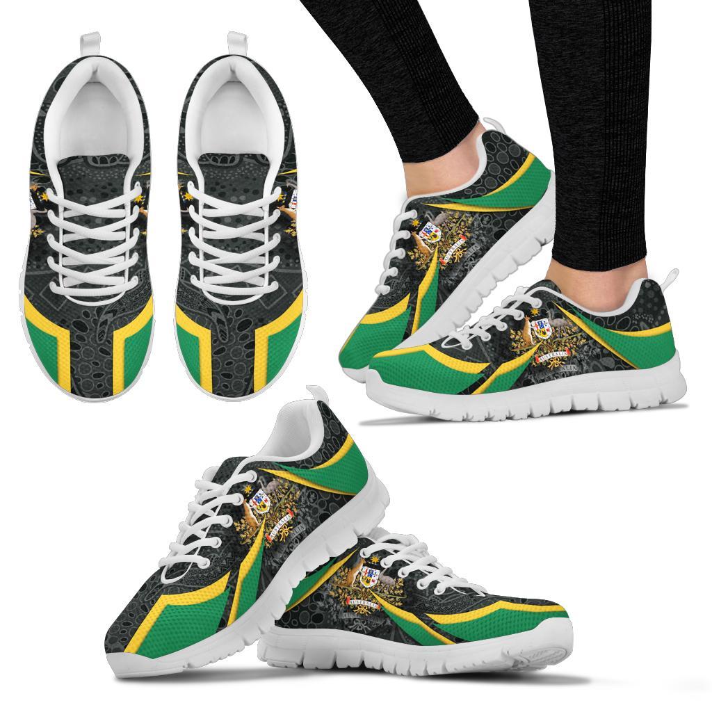 aboriginal-sneakers-australian-coat-of-arms-aussie-spirit-green