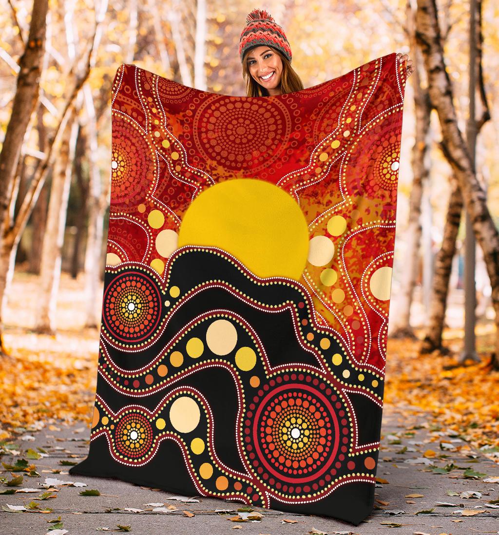 aboriginal-premium-blanket-aboriginal-lives-matter-flag-dot-painting-art