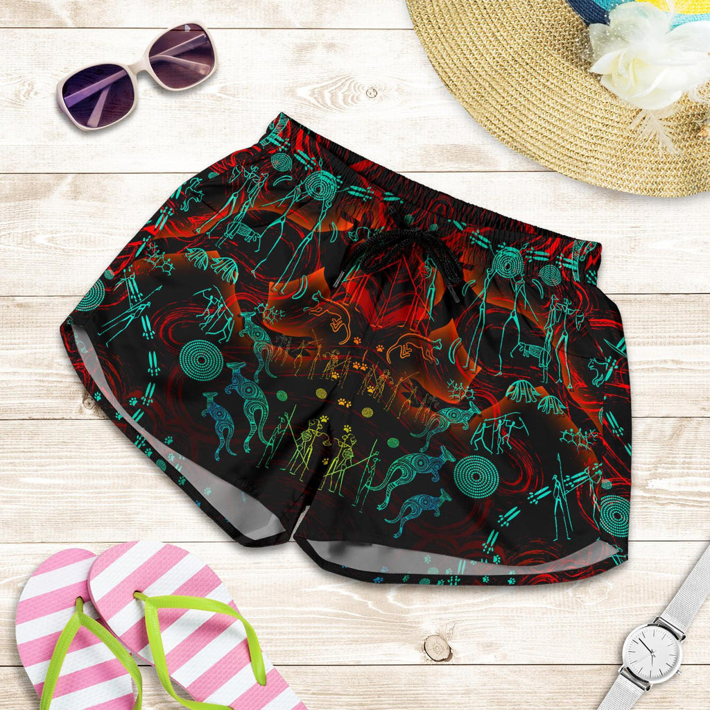 Women's Short, Kangaroo Adults Indigenous Art - Vibe Hoodie