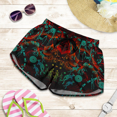 Women's Short, Kangaroo Adults Indigenous Art - Vibe Hoodie