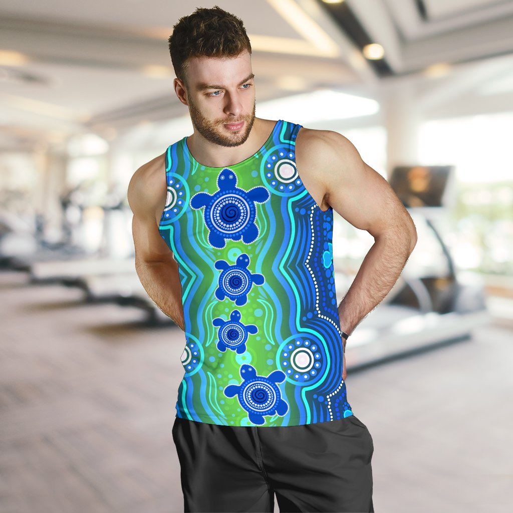 1staustrali-aboriginal-mens-tank-top-aboriginal-turtle-family