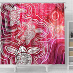 aboriginal-shower-curtain-sea-turtle-with-indigenous-patterns-pink