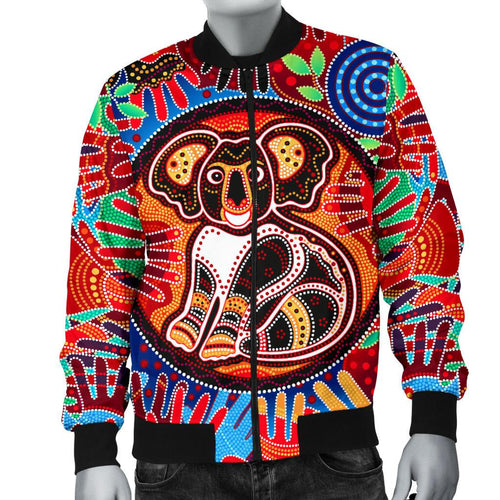 aboriginal-mens-bomber-jacket-koala-and-hand-art-dot-painting-jacket