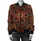 aboriginal-womens-bomber-jacket-aboriginal-dot-painting-flowers-style-ver02