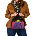 Shoulder Handbag - Aboriginal Sublimation Dot Pattern Style (Violet) - Vibe Hoodie