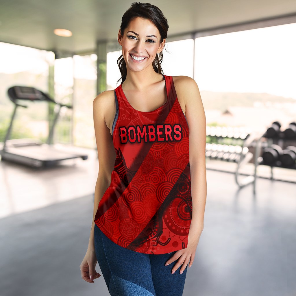 Essendon Women Racerback Tank Indigenous Bombers - Red - Vibe Hoodie