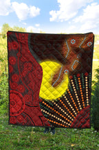 aboriginal-premium-quilt-indigenous-snake-sun-dot-painting