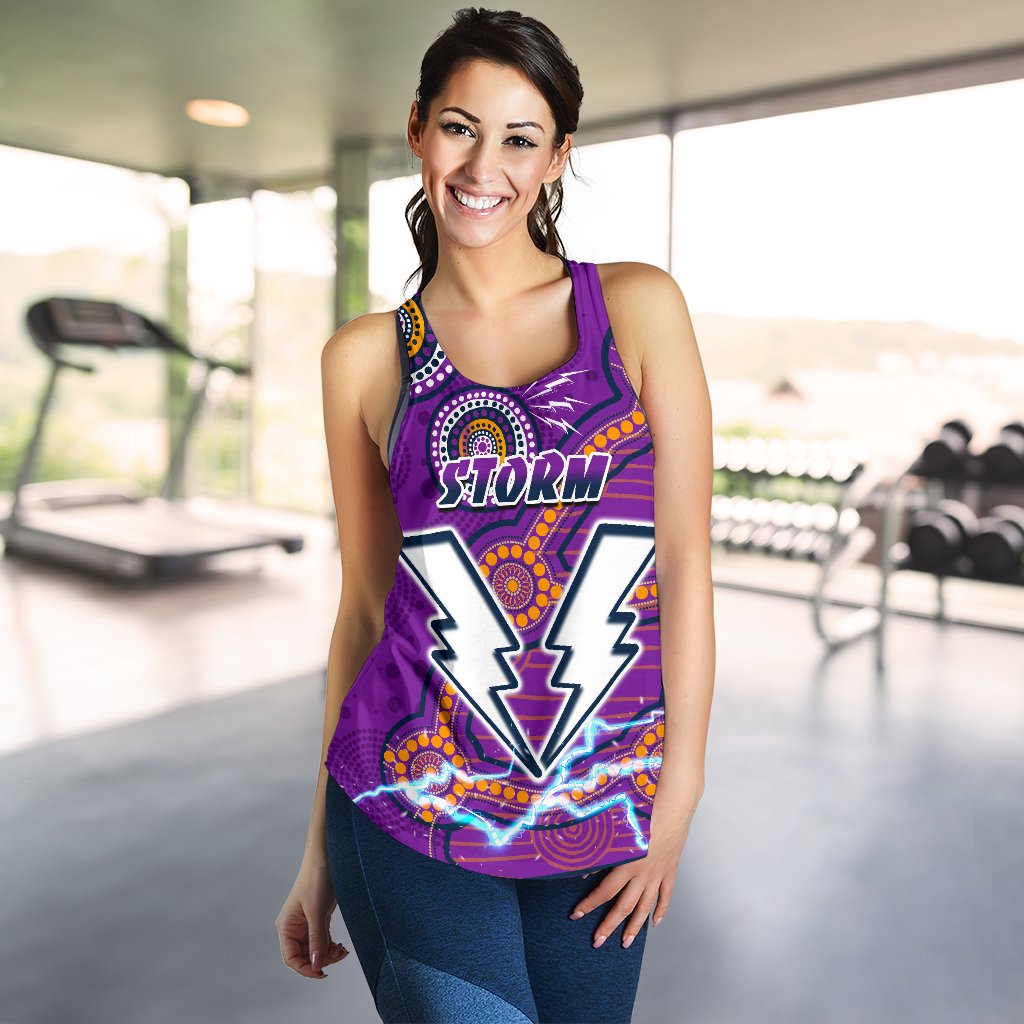 Storm Women Racerback Tank Melbourne Indigenous Thunder - Vibe Hoodie