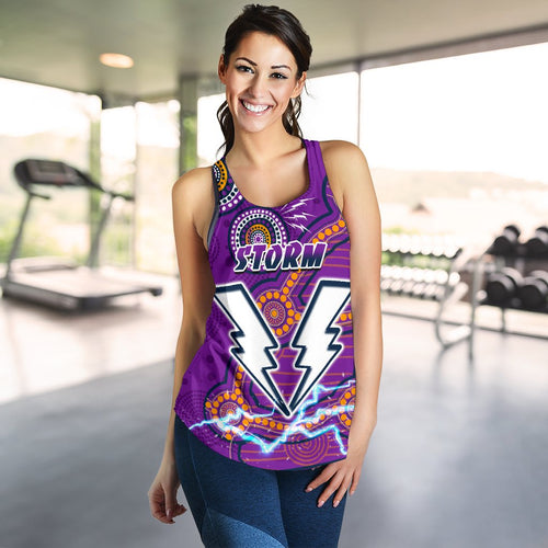 Storm Women Racerback Tank Melbourne Indigenous Thunder - Vibe Hoodie