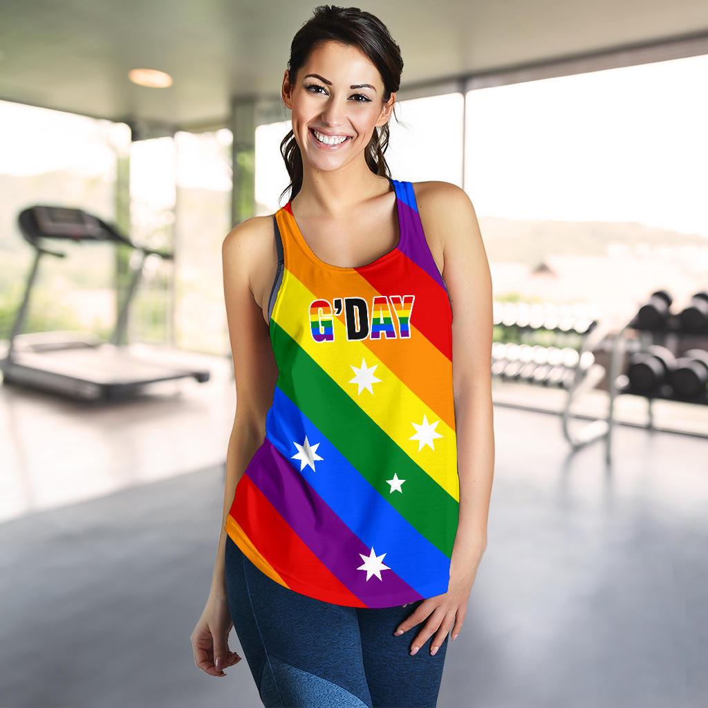 Racerback Tank - G Day Tank Top Lgbt Color - Women - Vibe Hoodie
