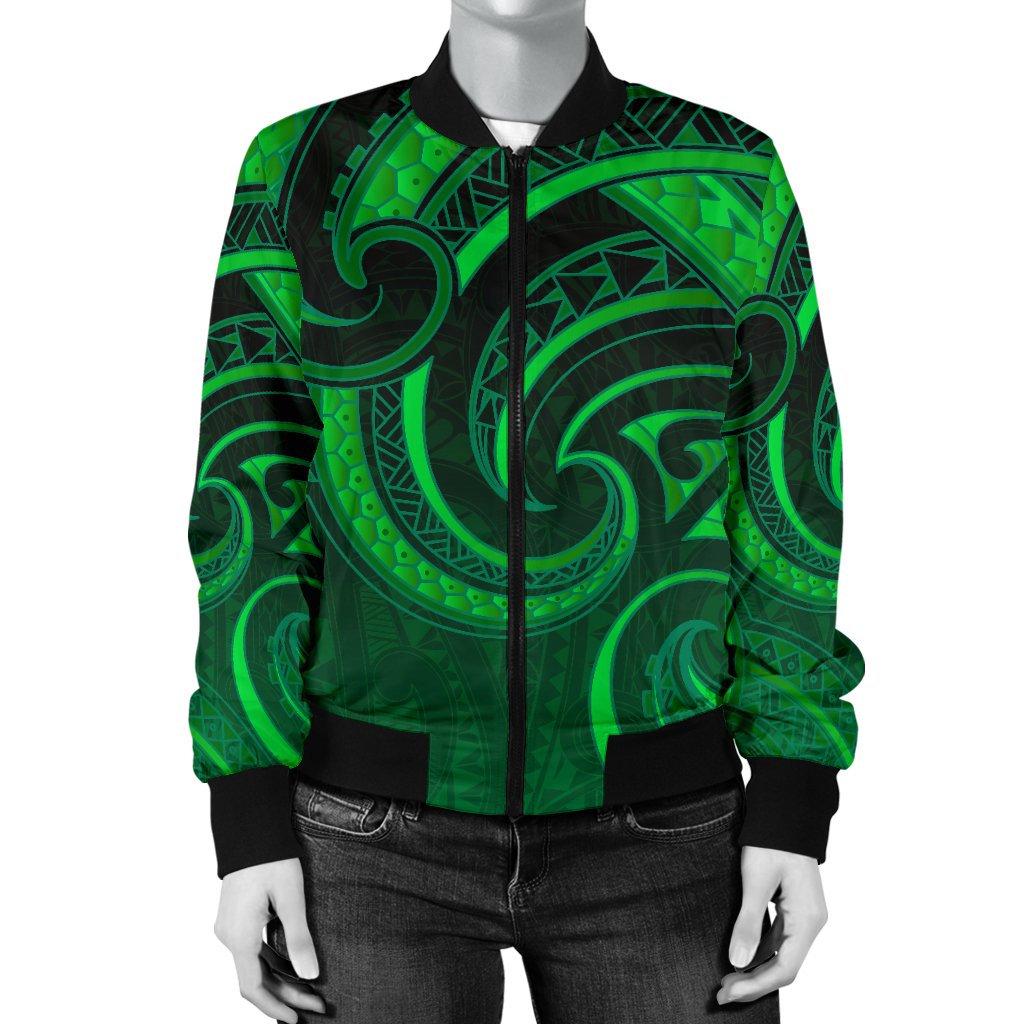 new-zealand-maori-mangopare-women-bomber-jacket-polynesian-green