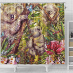 koala-shower-curtain-3d-koala-with-waratah-flower-curtain