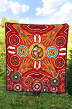 quilts-aboriginal-family-with-dot-painting-art