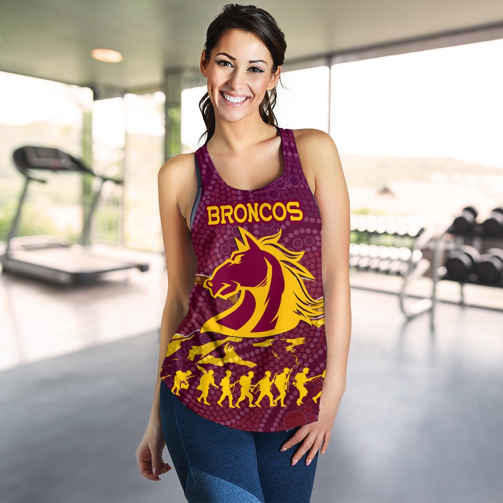 Brisbane Broncos Women Racerback Tank Anzac Day Country Style - Vibe Hoodie
