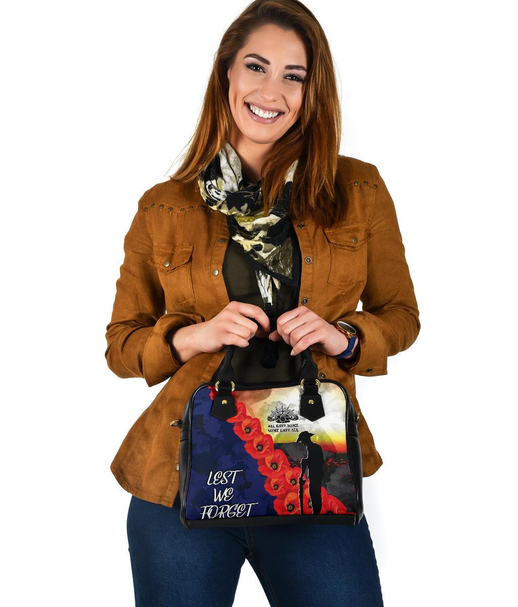 Anzac Lest We Forget Shoulder Handbag - All Gave Some, Some Gave All - - Vibe Hoodie